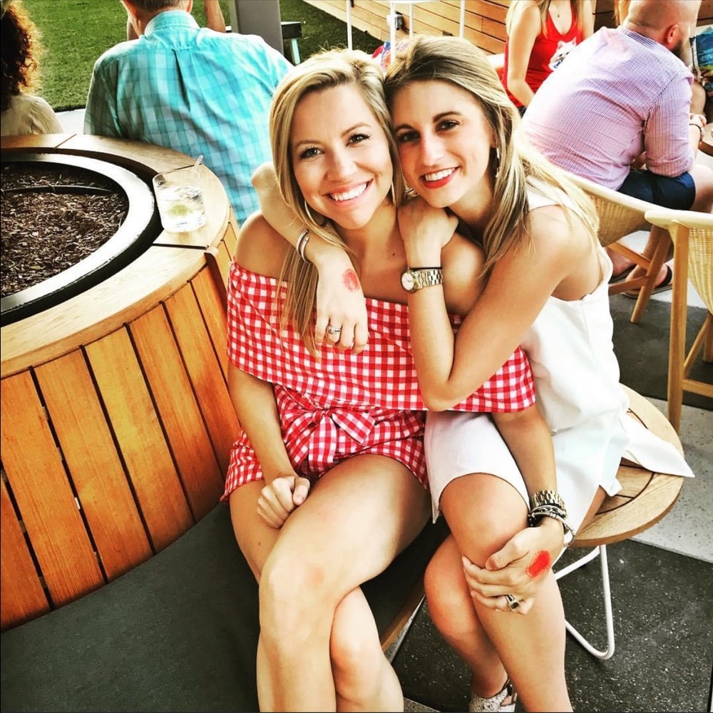 Red and White Gingham Romper